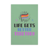 Life Gets Better Together Postcard